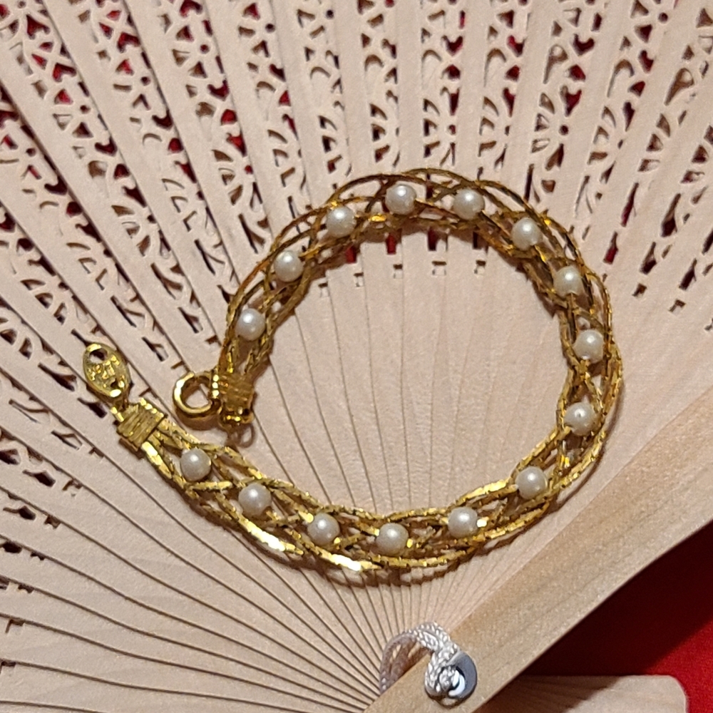 Gold Pearl Bracelet Avon